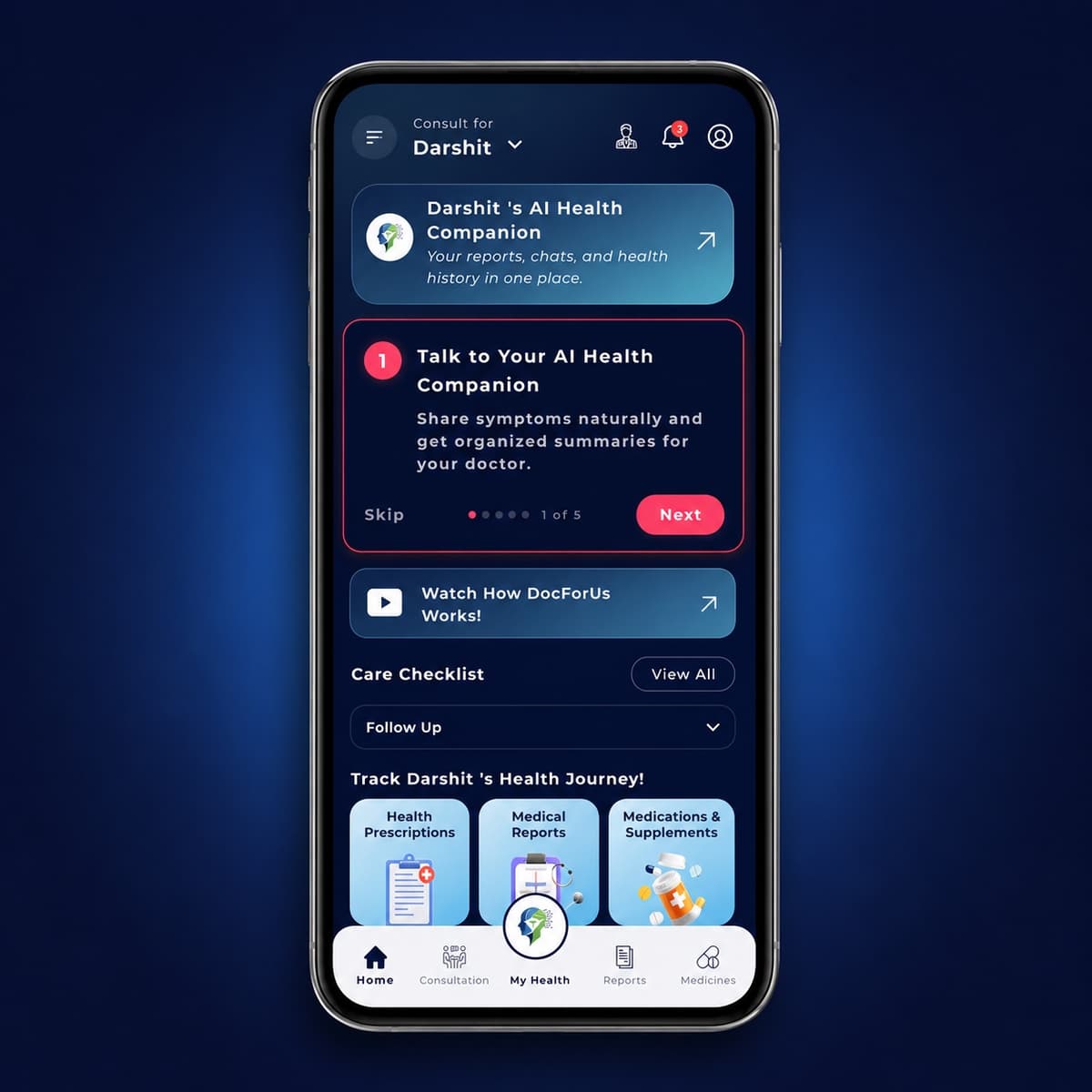 Personalized Health Companion Dashboard
