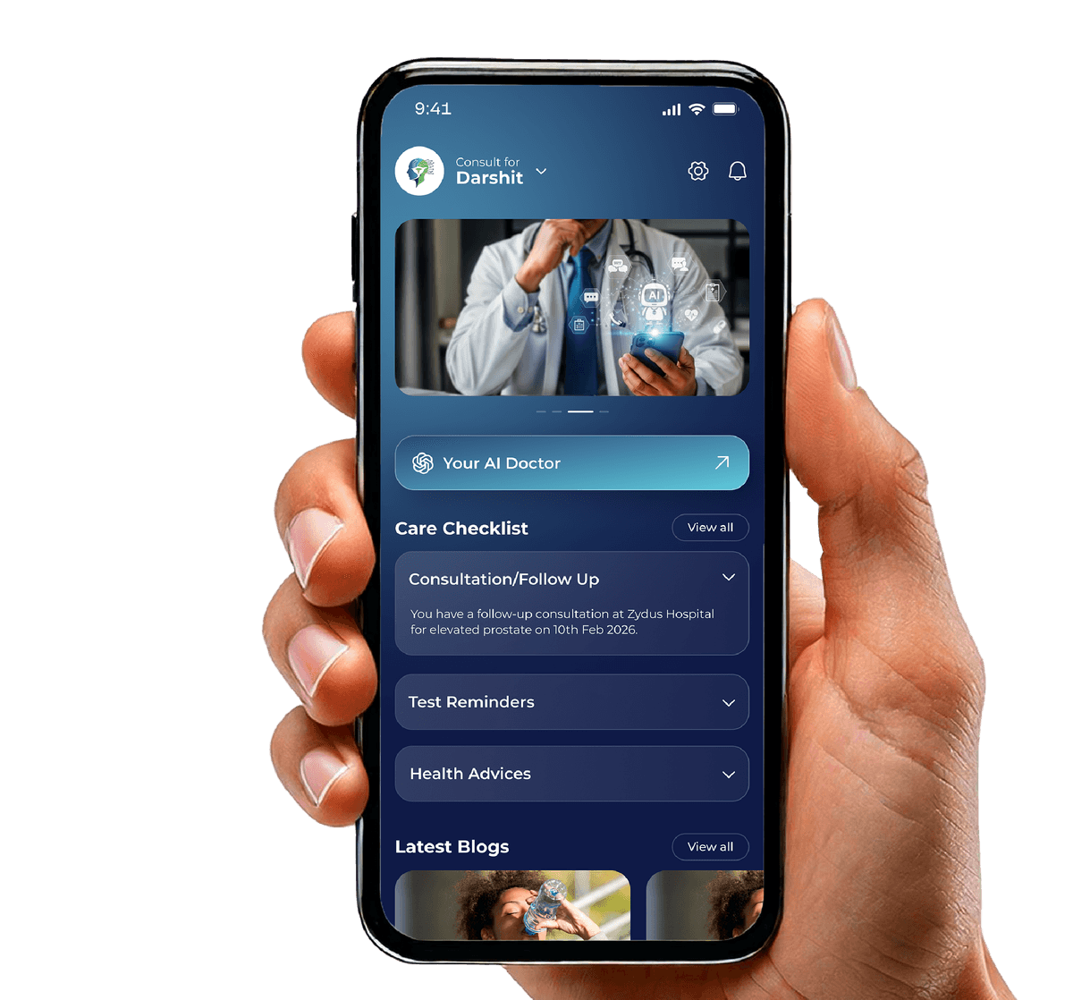 App Dashboard in hand